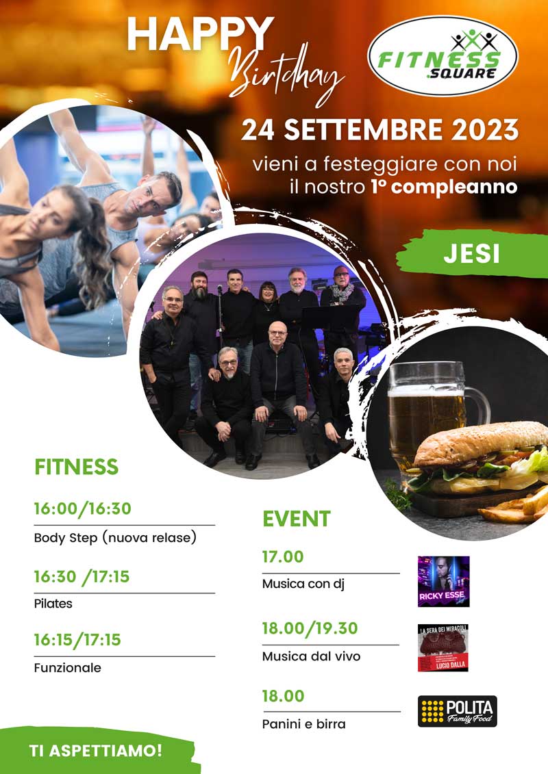 1° compleanno Fitness Square Jesi - Eventi - Fitness Square Palestra Camerano e Jesi